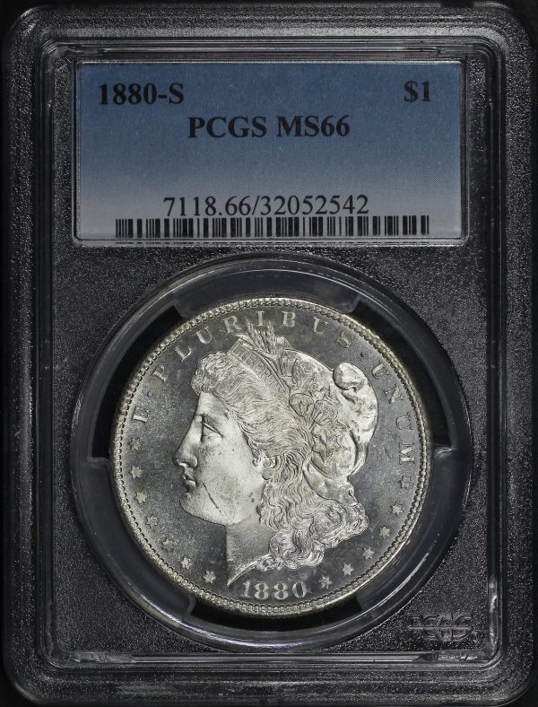 Obverse of this 1880-S Morgan Dollar PCGS MS-66