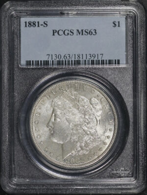 Obverse of this 1881-S Morgan Dollar PCGS MS-63