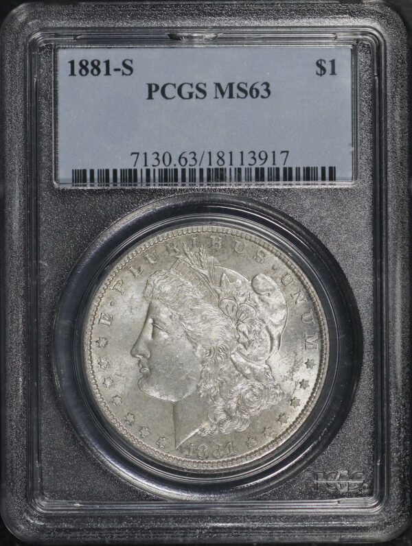 Obverse of this 1881-S Morgan Dollar PCGS MS-63