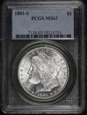 Obverse of this 1881-S Morgan Dollar PCGS MS-63
