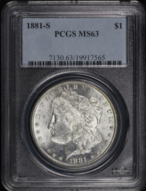 Obverse of this 1881-S Morgan Dollar PCGS MS-63