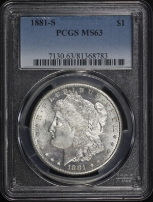 Obverse of this 1881-S Morgan Dollar PCGS MS-63
