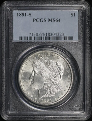 Obverse of this 1881-S Morgan Dollar PCGS MS-64