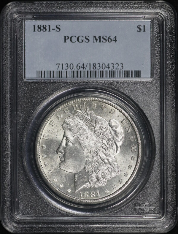 Obverse of this 1881-S Morgan Dollar PCGS MS-64