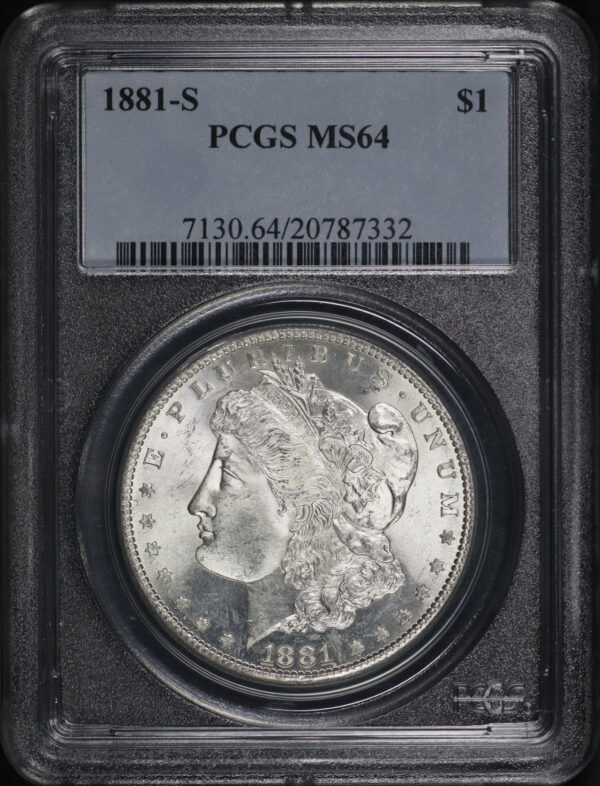 Obverse of this 1881-S Morgan Dollar PCGS MS-64