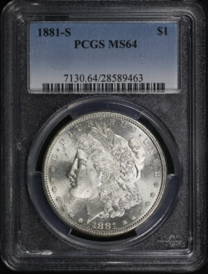 Obverse of this 1881-S Morgan Dollar PCGS MS-64
