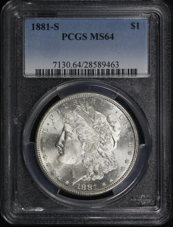 Obverse of this 1881-S Morgan Dollar PCGS MS-64