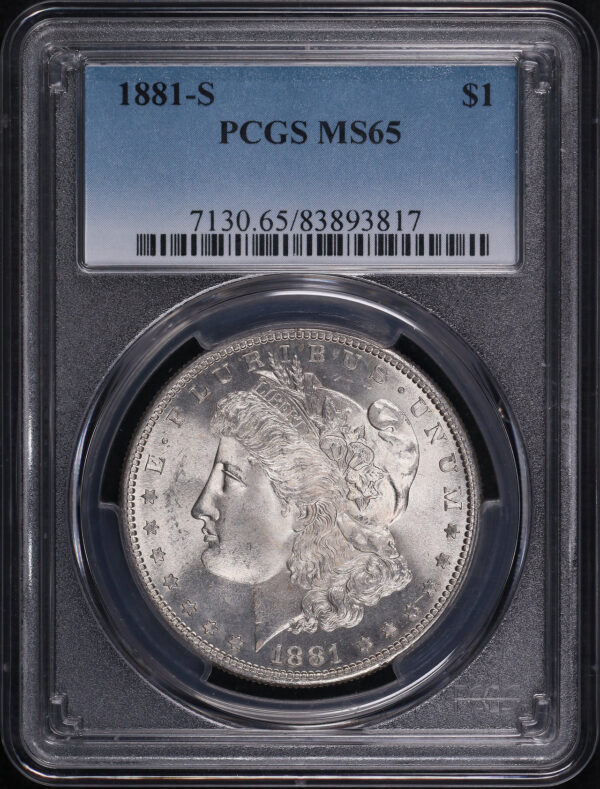 Obverse of this 1881-S Morgan Dollar PCGS MS-65