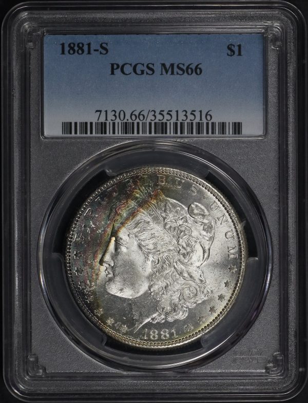 Obverse of this 1881-S Morgan Dollar PCGS MS-66