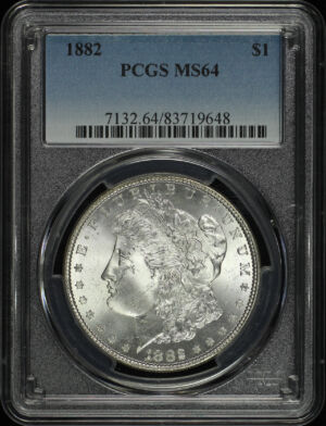 Obverse of this 1882 Morgan Dollar PCGS MS-64