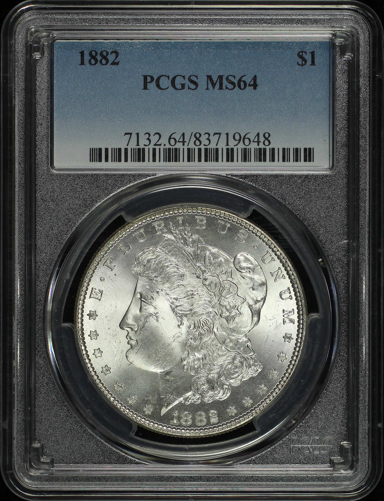 Obverse of this 1882 Morgan Dollar PCGS MS-64
