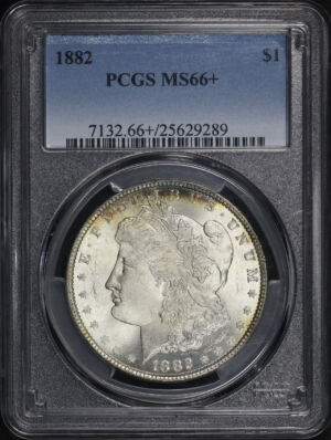 Obverse of this 1882 Morgan Dollar PCGS MS-66+