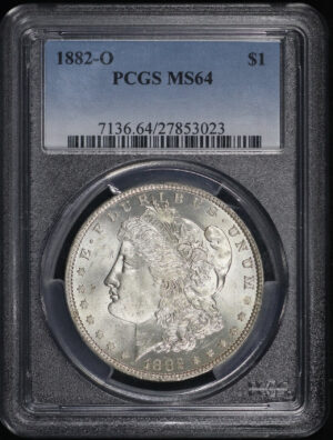 Obverse of this 1882-O Morgan Dollar PCGS MS-64