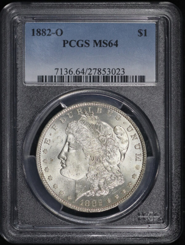 Obverse of this 1882-O Morgan Dollar PCGS MS-64