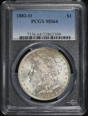 Obverse of this 1882-O Morgan Dollar PCGS MS-64