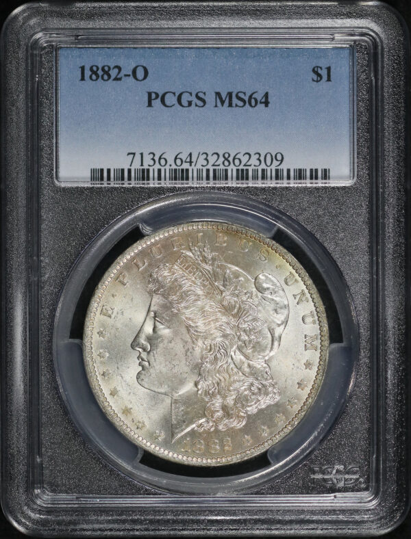 Obverse of this 1882-O Morgan Dollar PCGS MS-64