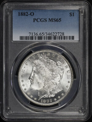 Obverse of this 1882-O Morgan Dollar PCGS MS-65