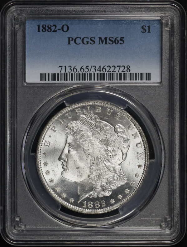 Obverse of this 1882-O Morgan Dollar PCGS MS-65