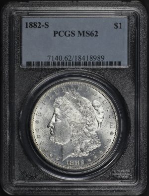 Obverse of this 1882-S Morgan Dollar PCGS MS-62