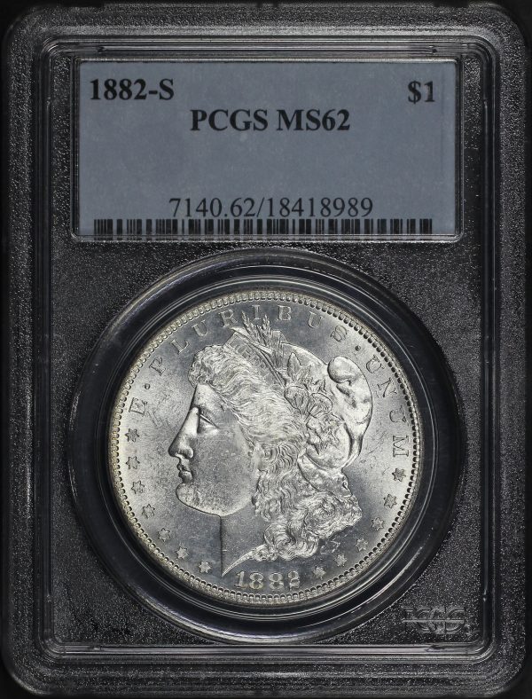 Obverse of this 1882-S Morgan Dollar PCGS MS-62