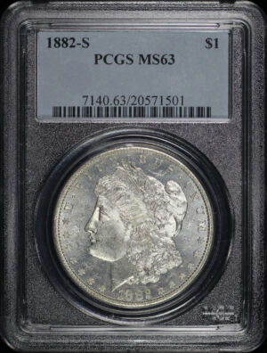 Obverse of this 1882-S Morgan Dollar PCGS MS-63
