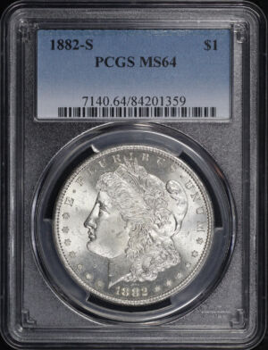 Obverse of this 1882-S Morgan Dollar PCGS MS-64