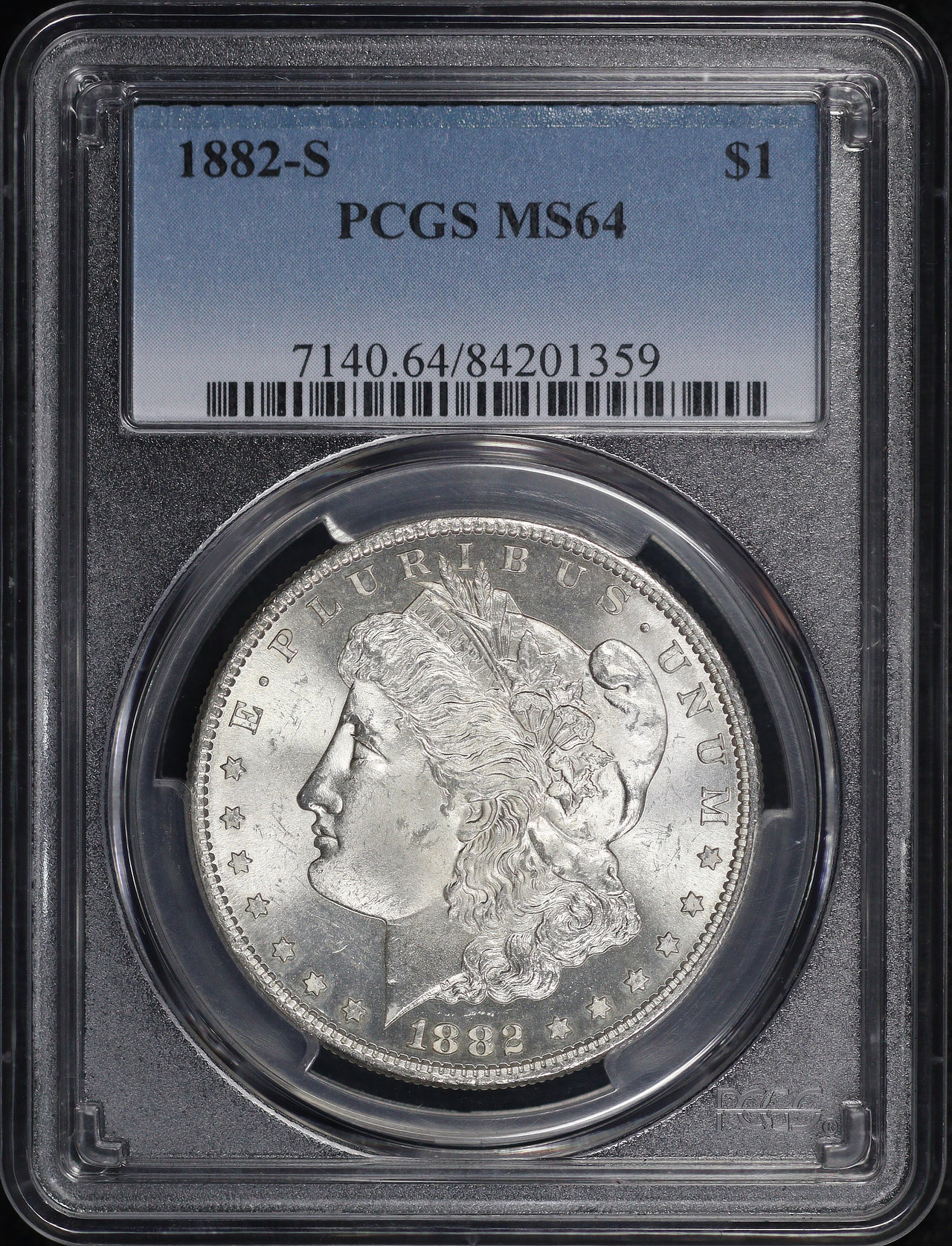 Obverse of this 1882-S Morgan Dollar PCGS MS-64