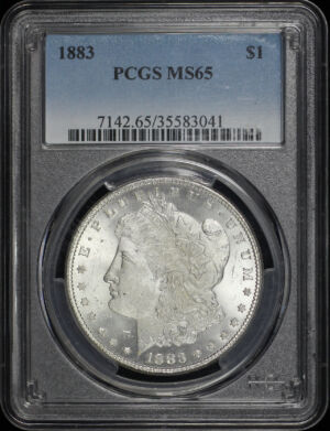 Obverse of this 1883 Morgan Dollar PCGS MS-65