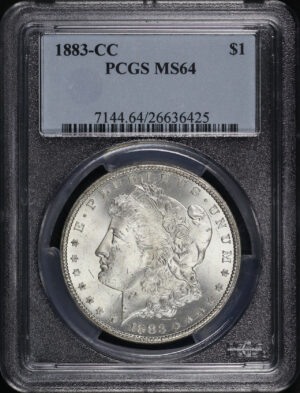 Obverse of this 1883-CC Morgan Dollar PCGS MS-64