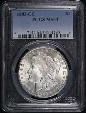 Obverse of this 1883-CC Morgan Dollar PCGS MS-64