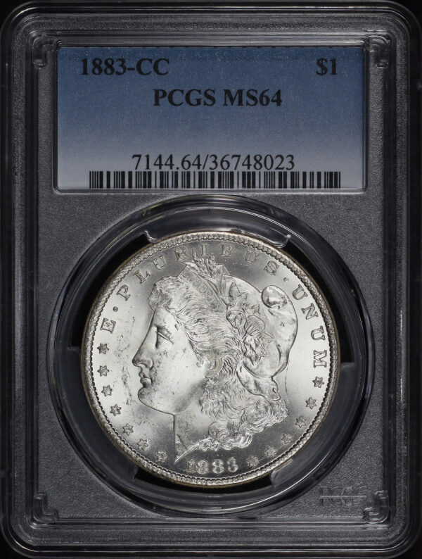 Obverse of this 1883-CC Morgan Dollar PCGS MS-64