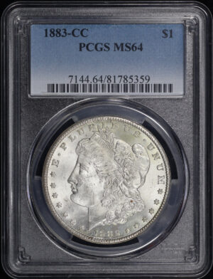 Obverse of this 1883-CC Morgan Dollar PCGS MS-64
