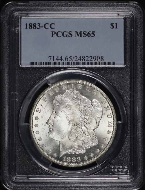 Obverse of this 1883-CC Morgan Dollar PCGS MS-65