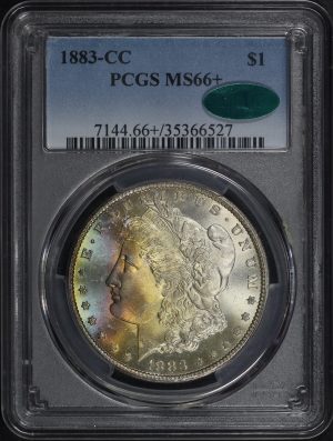 Obverse of this 1883-CC Morgan Dollar PCGS MS-66+ CAC