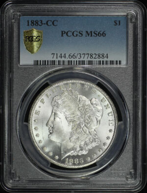 Obverse of this 1883-CC Morgan Dollar PCGS MS-66