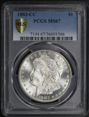 Obverse of this 1883-CC Morgan Dollar PCGS MS-67