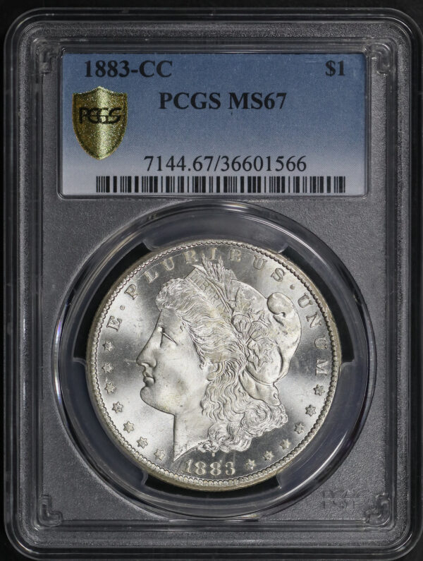 Obverse of this 1883-CC Morgan Dollar PCGS MS-67