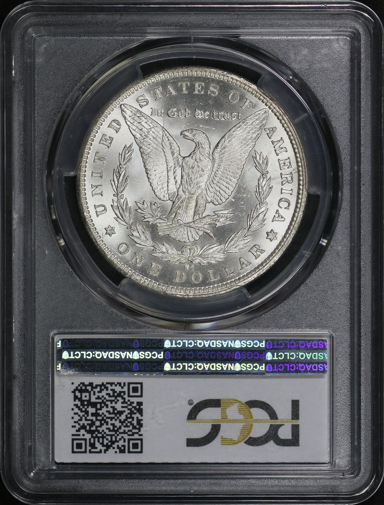 Reverse of this 1883-CC Morgan Dollar PCGS MS-67