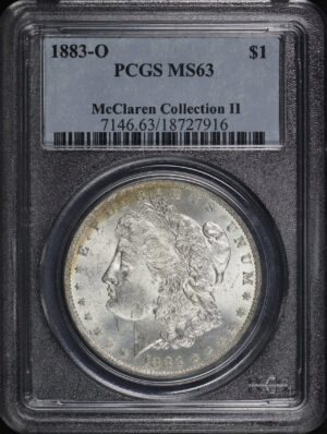 Obverse of this 1883-O Morgan Dollar PCGS MS-63 McClaren Collection II