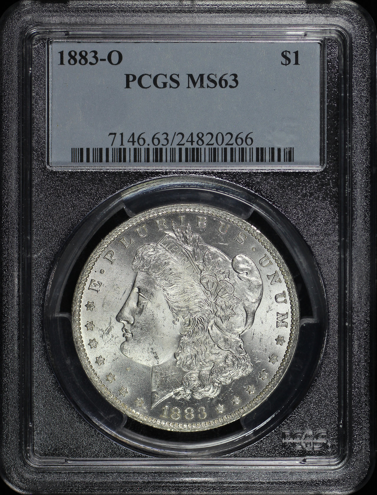 Obverse of this 1883-O Morgan Dollar PCGS MS-63