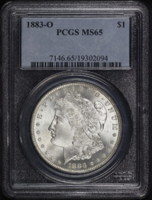 Obverse of this 1883-O Morgan Dollar PCGS MS-65