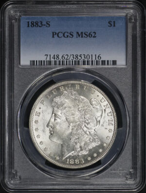 Obverse of this 1883-S Morgan Dollar PCGS MS-62