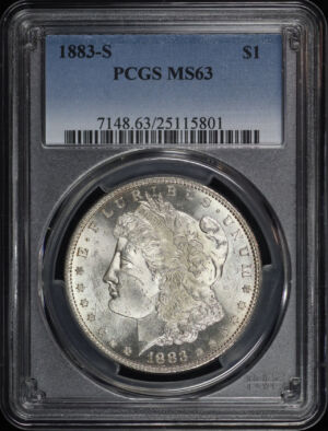 Obverse of this 1883-S Morgan Dollar PCGS MS-63