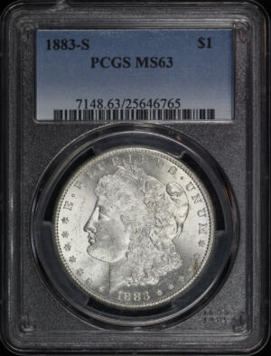 Obverse of this 1883-S Morgan Dollar PCGS MS-63