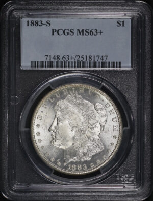 Obverse of this 1883-S Morgan Dollar PCGS MS-63+