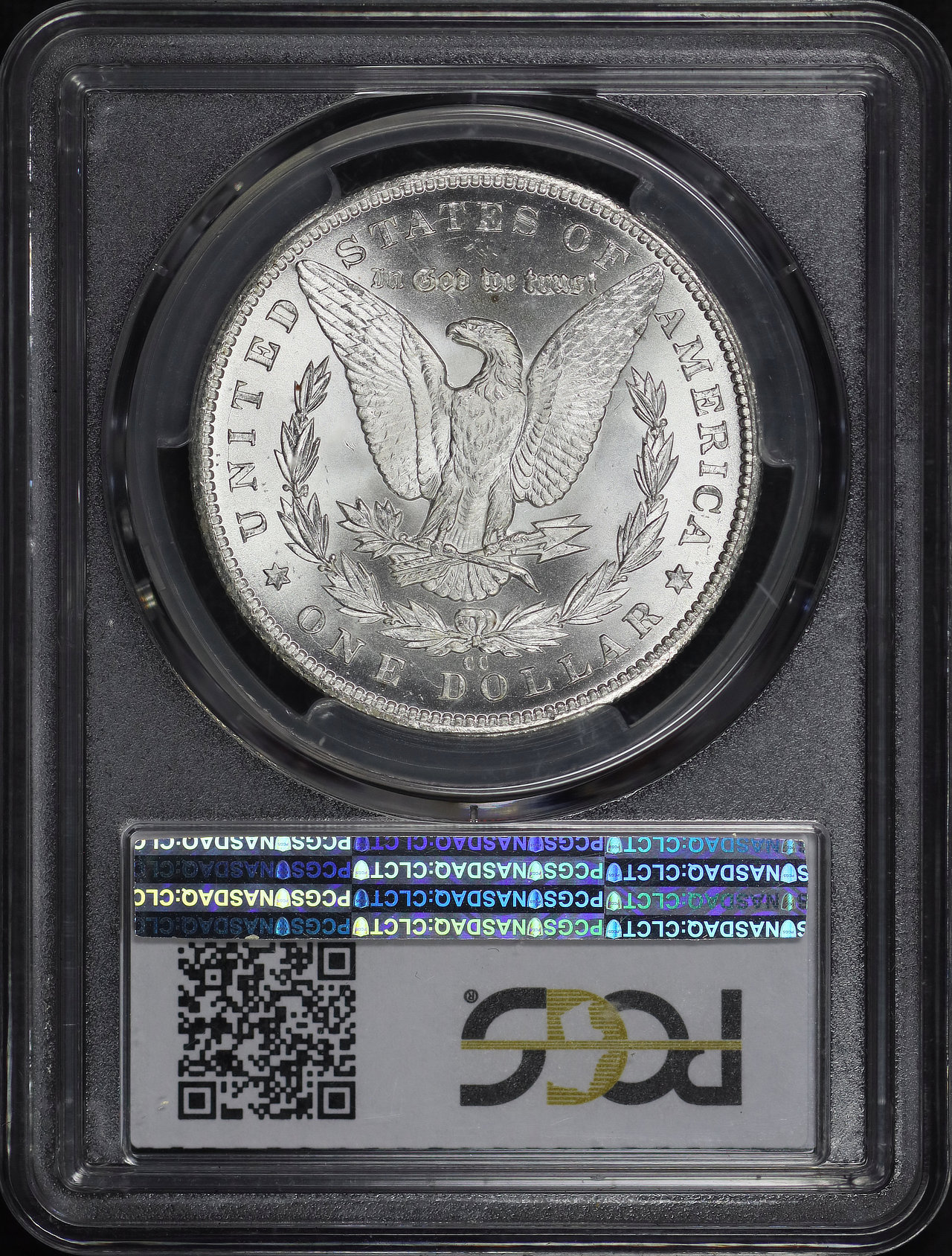 Reverse of this 1884-CC Morgan Dollar PCGS MS-67+ CAC