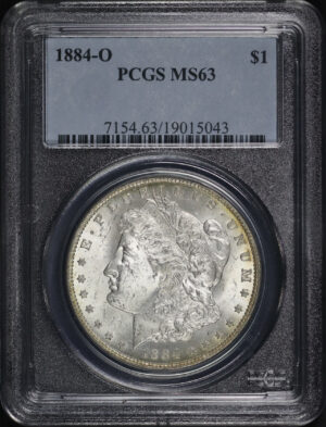 Obverse of this 1884-O Morgan Dollar PCGS MS-63