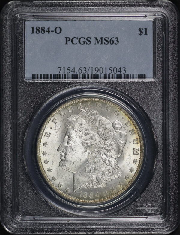 Obverse of this 1884-O Morgan Dollar PCGS MS-63