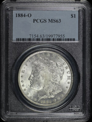 Obverse of this 1884-O Morgan Dollar PCGS MS-63