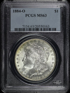 Obverse of this 1884-O Morgan Dollar PCGS MS-63